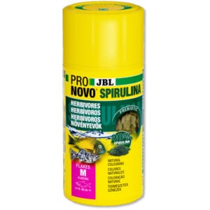 JBL Pro Novo Spirulina Flakes M 100/250/1000мл - Основна храна за всички растителноядни рибки на люспа