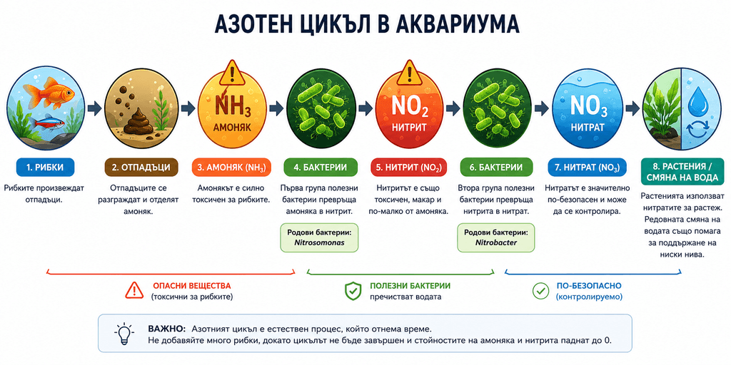 Азотният цикъл в аквариума