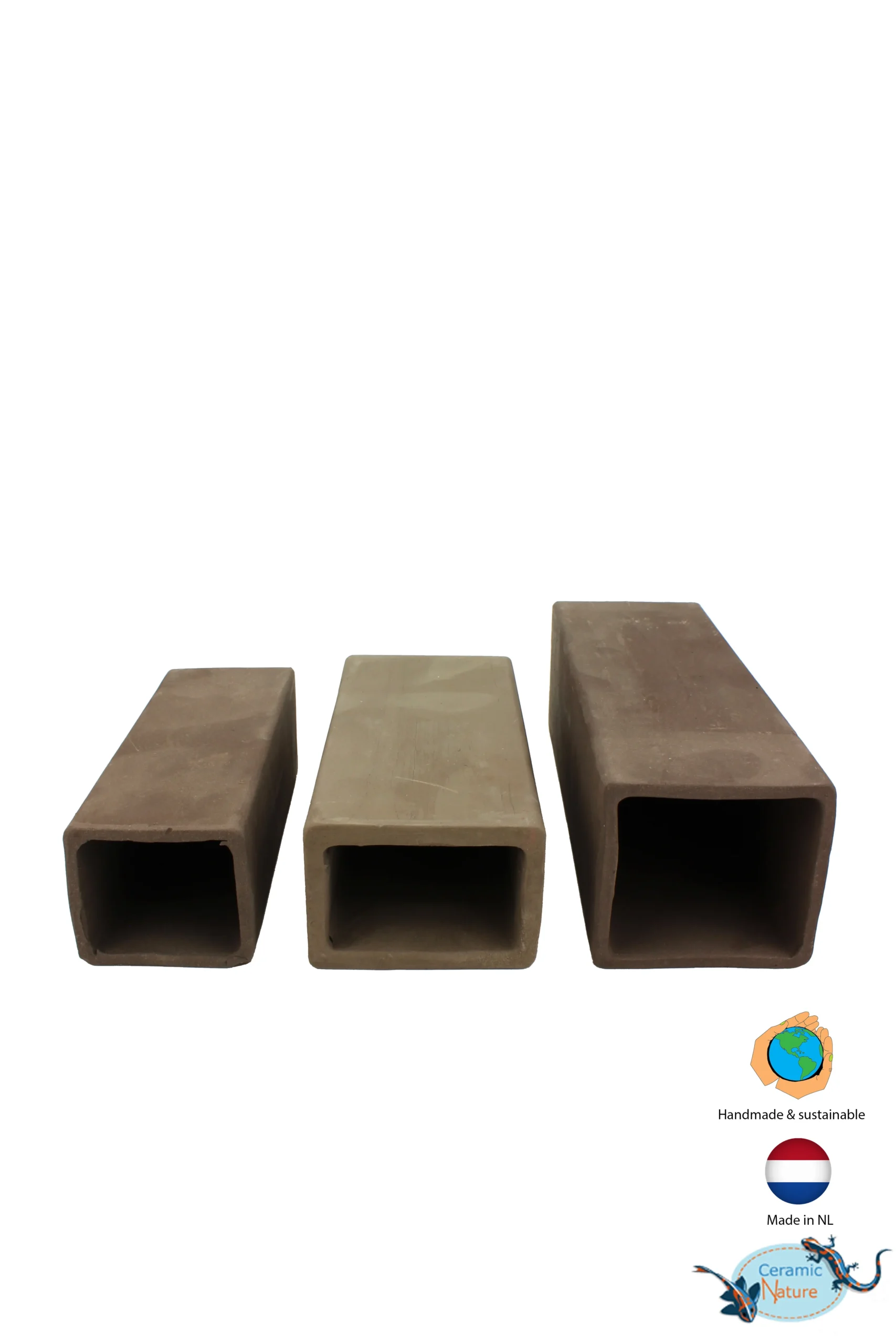 Керамична пещера за анциструс Cave Rectangle Medium Brown
