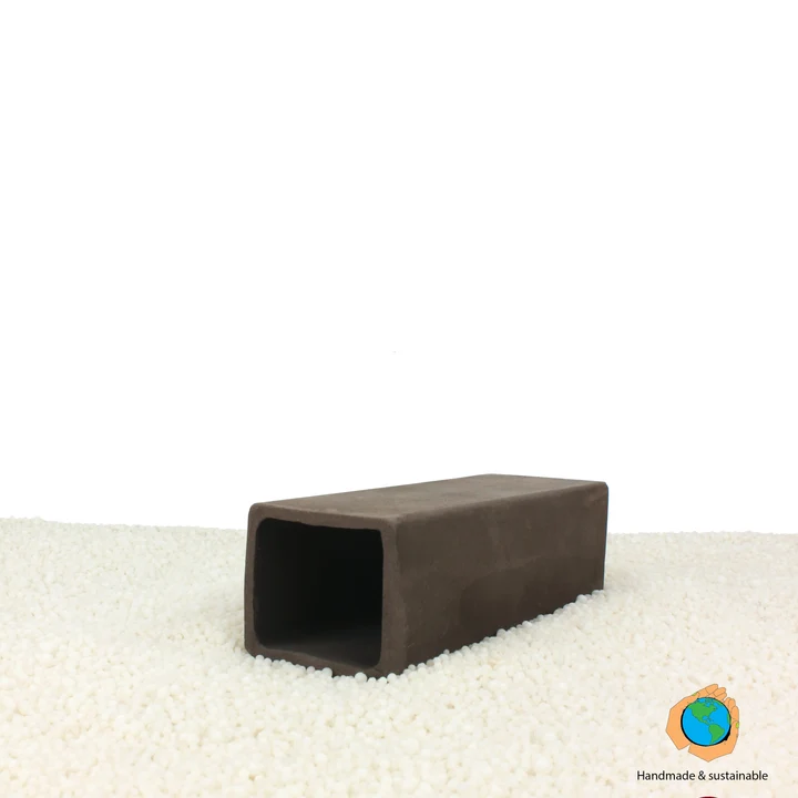 Керамична пещера за анциструс Cave Rectangle Medium Brown
