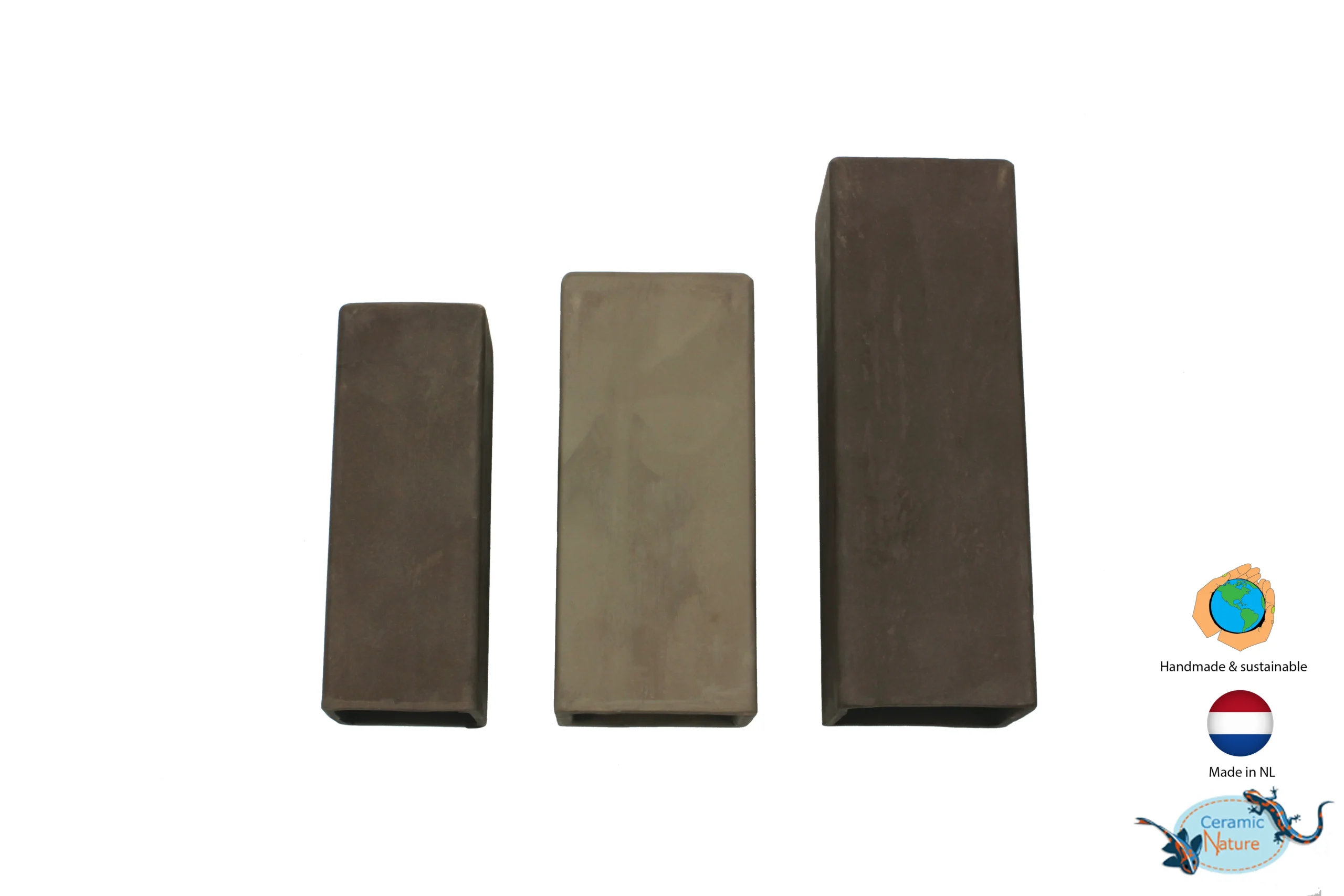 Керамична пещера за анциструс Cave Rectangle Medium Brown